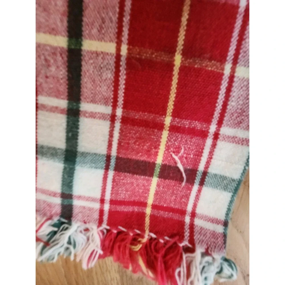 Vintage Plaid Tartan Classic Christmas Fabric‎  Linen Napkins 13